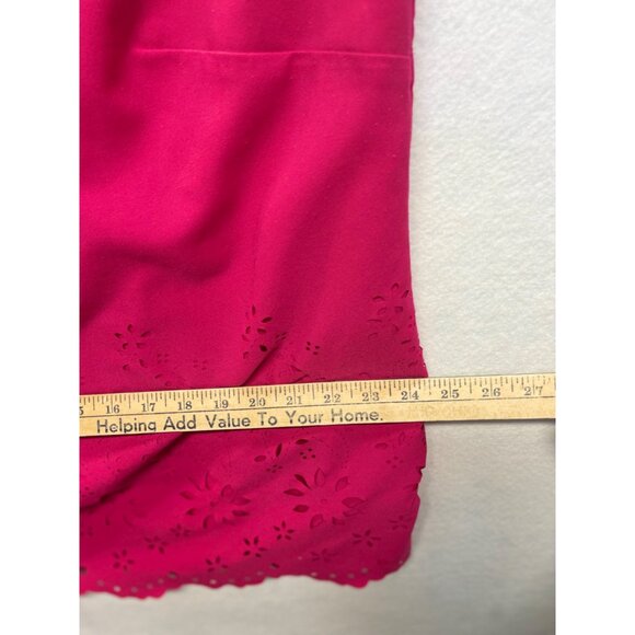 Cynthia Rowley Woman Sleeveless Die Cut Design Top Red Pink Size 2X - Picture 5 of 8